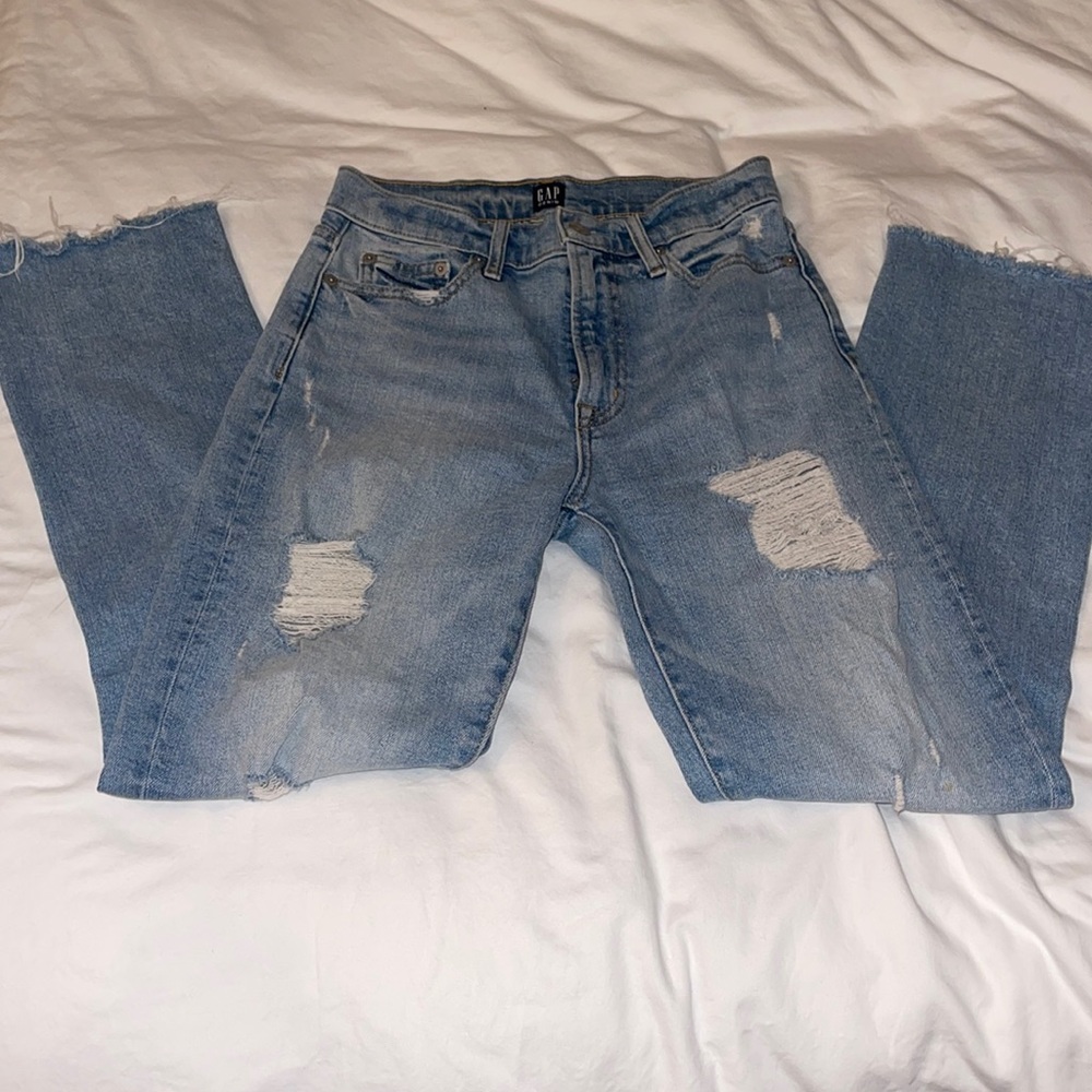 Gap Ripped Straight Jeans